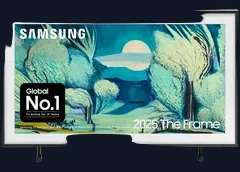 SAMSUNG The Frame (2025) 43" QLED 4K Art Mode Smart AI TV with Slim Fit Wall Mount - QE43LS03FA