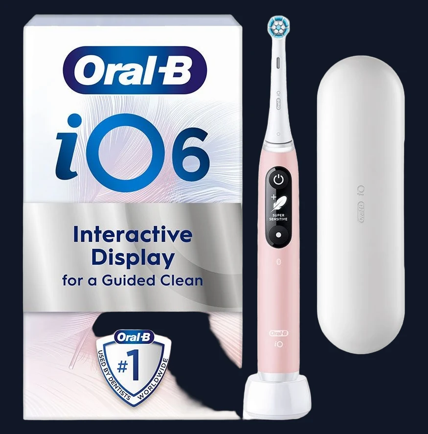 ORAL-B iO 6 Electric Toothbrush with Travel Case - Black Lava