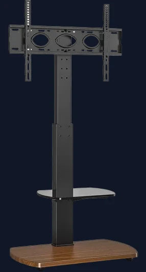 TTAP FS-1-WAL 660 mm TV Stand with Bracket for up to 65" TVs - Walnut & Black