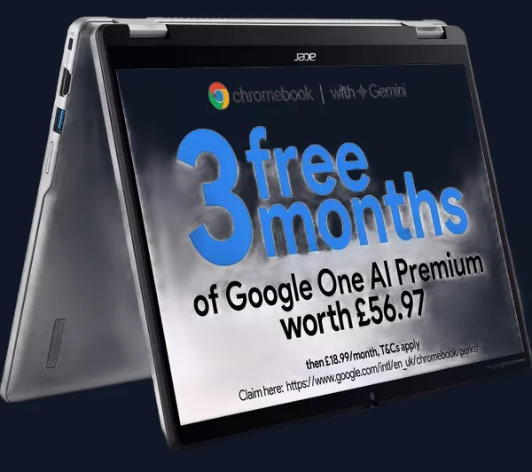 ACER Spin 314 14" 2 in 1 Chromebook - Intel® Core™ i3, 128 GB eMMC, Silver
