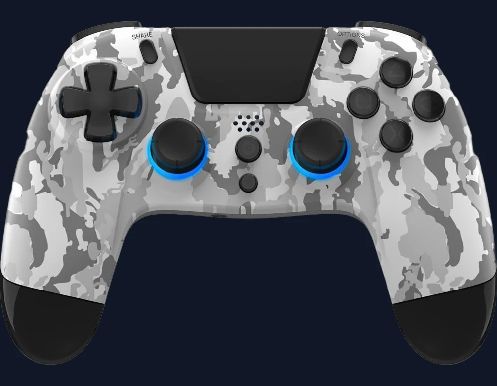 GIOTECK VX4 Wireless Controller for PS4 - White Camo