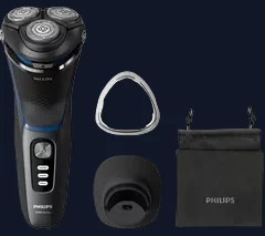 PHILIPS Series 3000 S3344/13 Wet & Dry Rotary Shaver - Dark Moon