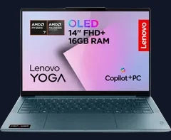 LENOVO Yoga Slim 7 14" Laptop, Copilot+ PC - AMD Ryzen AI 7, 1 TB SSD, Teal