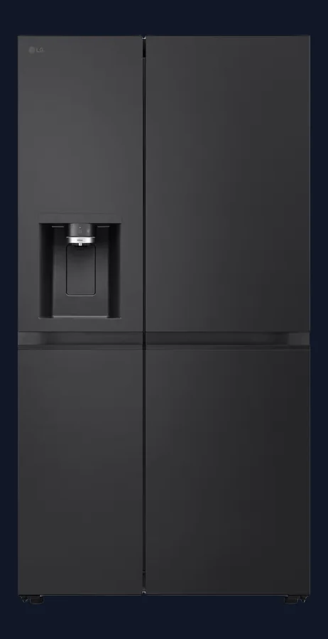 LG OUTLET GSLE91EVAB NatureFRESH Freestanding 65/35 American Style Fridge Freezer, Like New, Black Steel