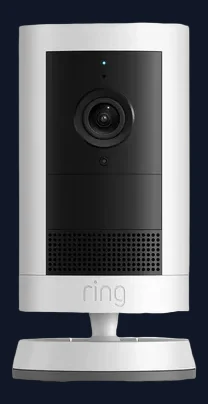 Ring Outdoor Camera Plus Battery Smart Security Camera with Built-in Wi-Fi, White