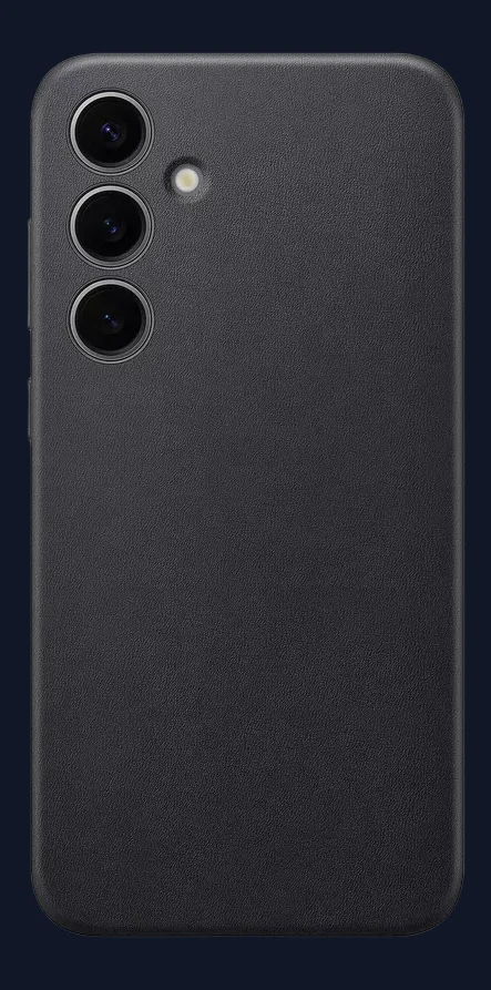 Samsung Galaxy S24+ Vegan Leather Case, Black