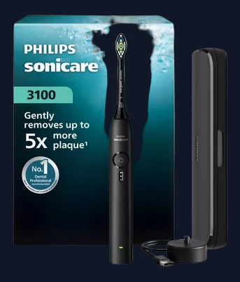 Philips Sonicare HX4033/32 3100 Electric Toothbrush & Travel Case, Black