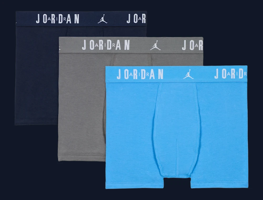 Jordan — Older Kids' Cotton Core Boxer Briefs (3-Pack)
