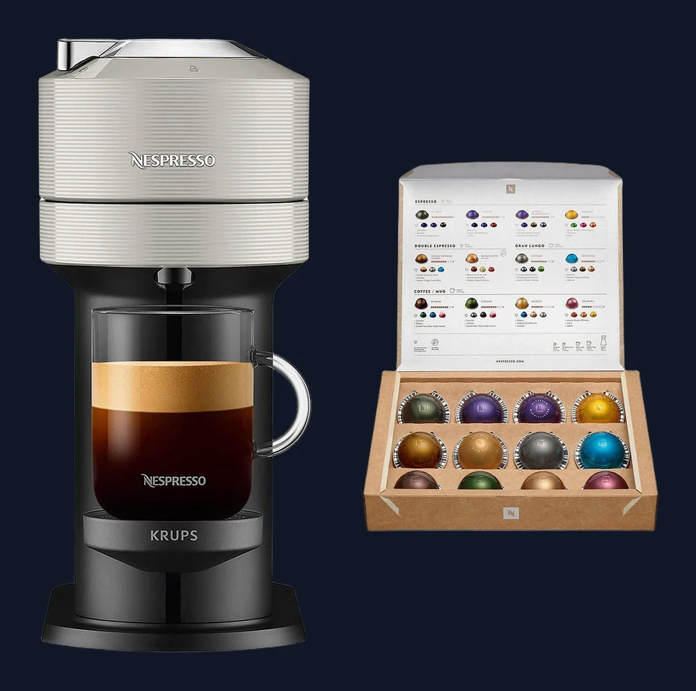 Nespresso Krups Vertuo Next Coffee Machine, Light Grey, XN910B40