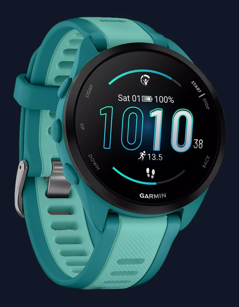 Garmin Forerunner 165 Smartwatch with Music, GPS, WiFi - Turquoise/Aqua