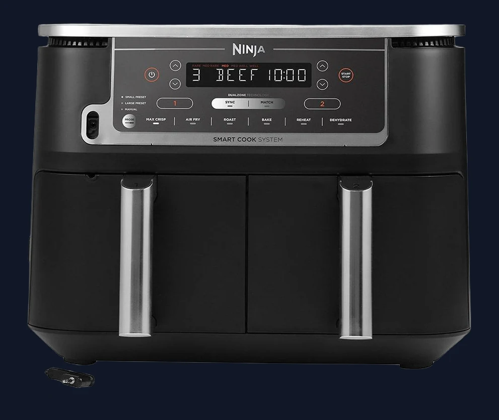 NINJA Foodi MAX Dual Zone 9.5L Air Fryer with Smart Cook System AF451UK