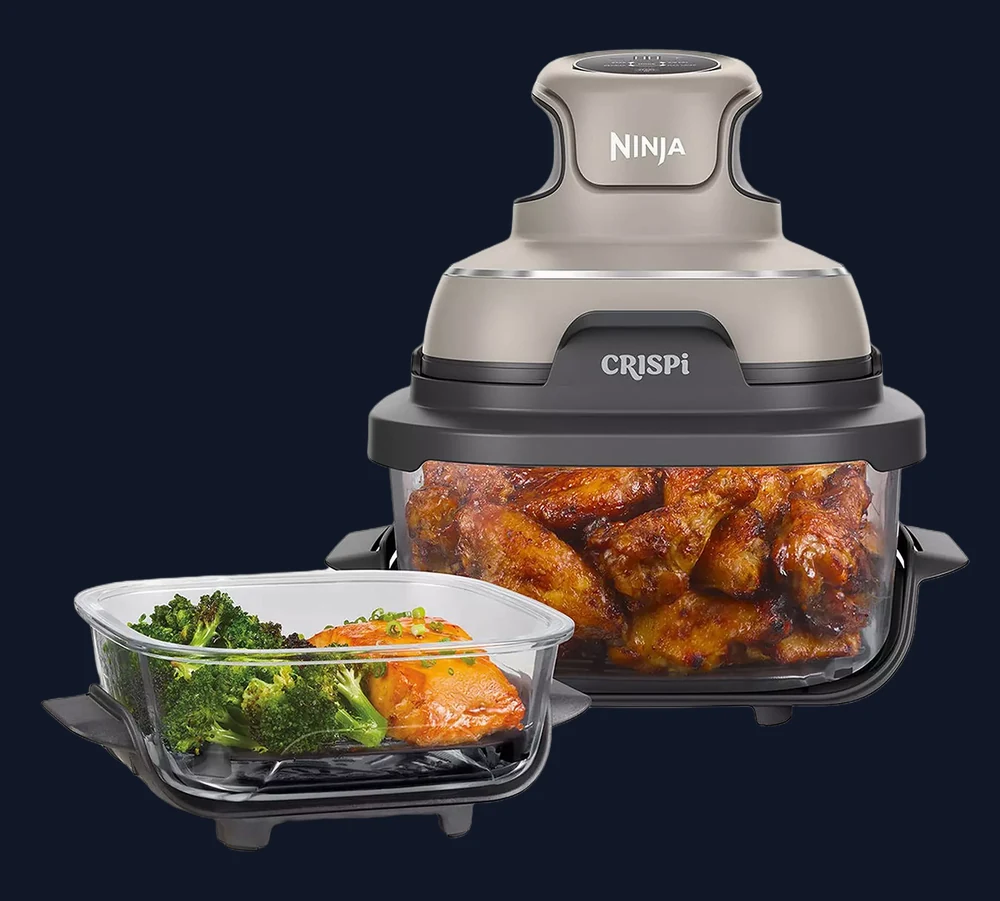 NINJA CRISPi 4-in-1 Portable Glass Air Fryer - Stone FN101UKST