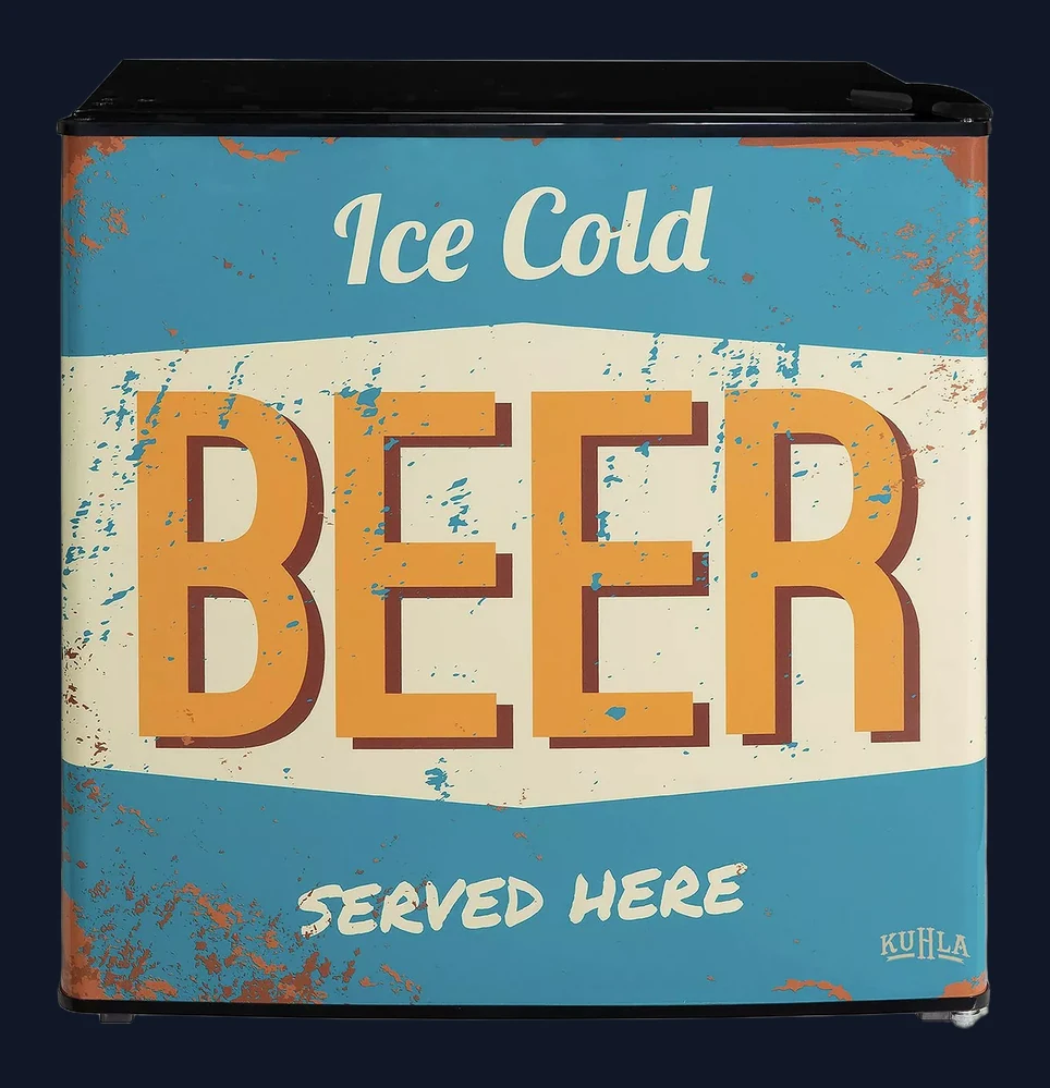 Kuhla KTTF0E6B-1011 Vintage Beer Design 45L Table Top Fridge