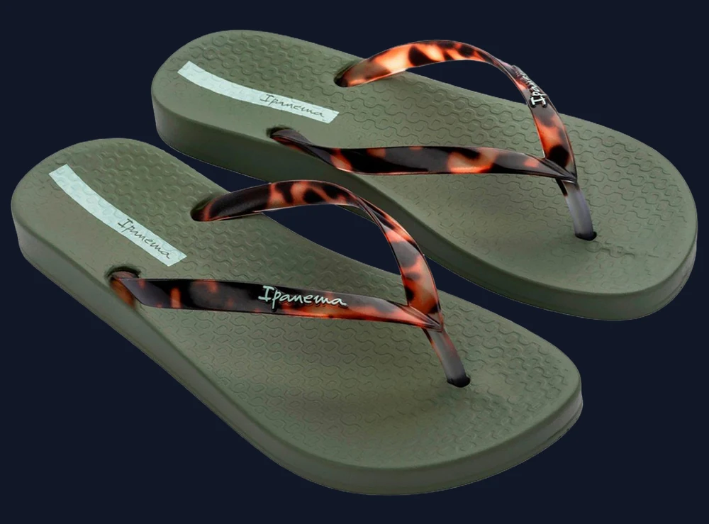 Ipanema Anat Connect Tortoise Shell Flip Flop - Green